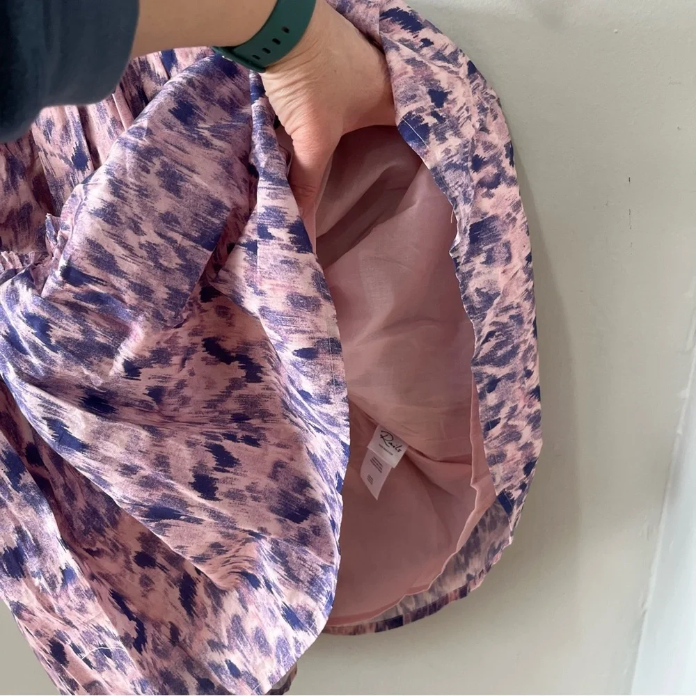 NEW $238 Rails Fiorella Cotton Ikat-Inspired Mini dress Medium Pink Geometric - Picture 10 of 14